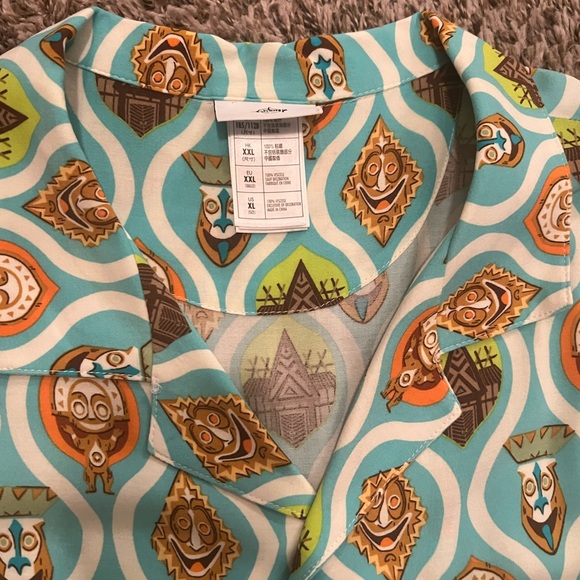 Disney Polynesian 50th Teal and Brown Graphic Shirt xxl - Picture 3 of 3